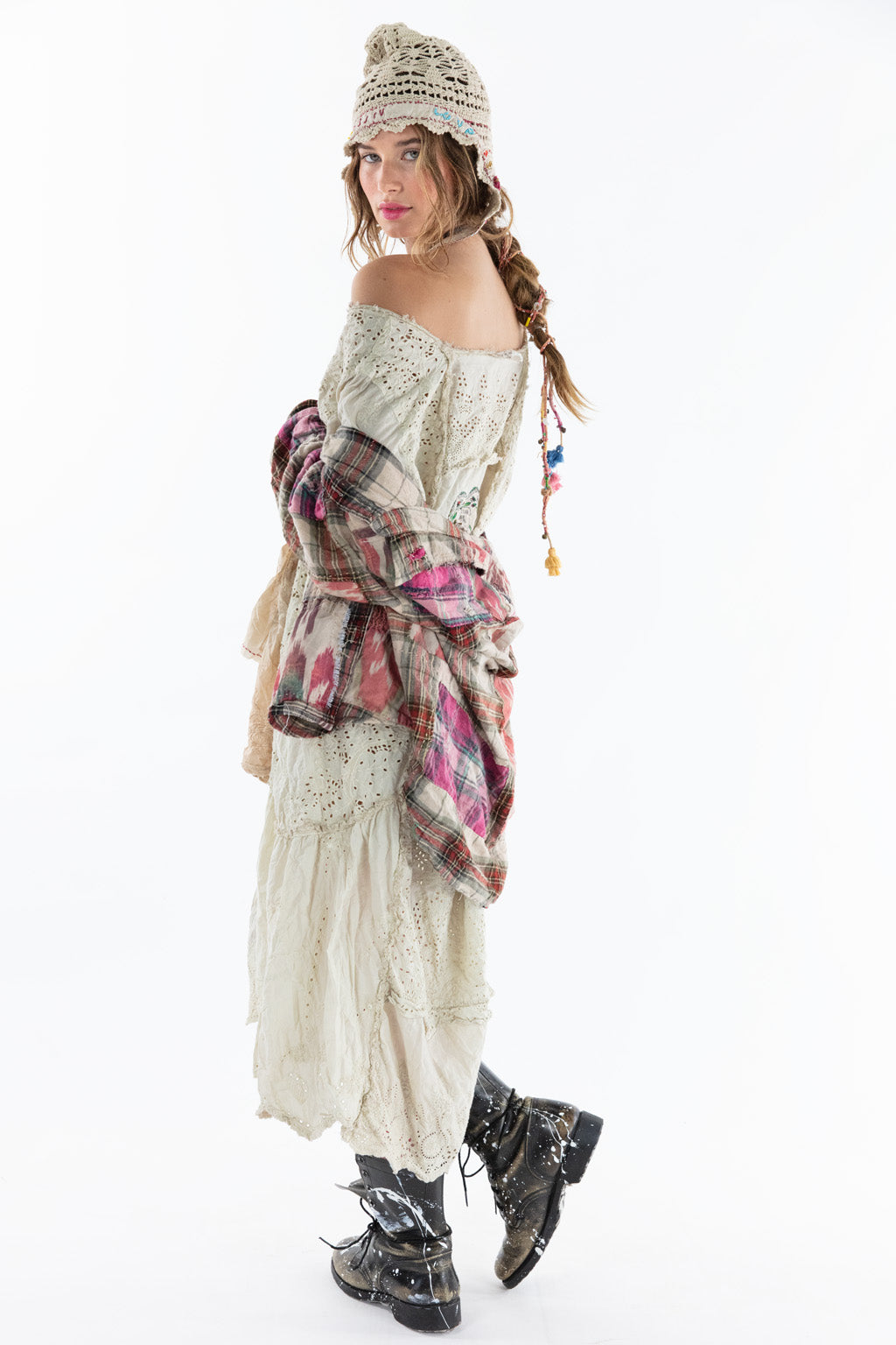 eyelet patchwork helenia dress