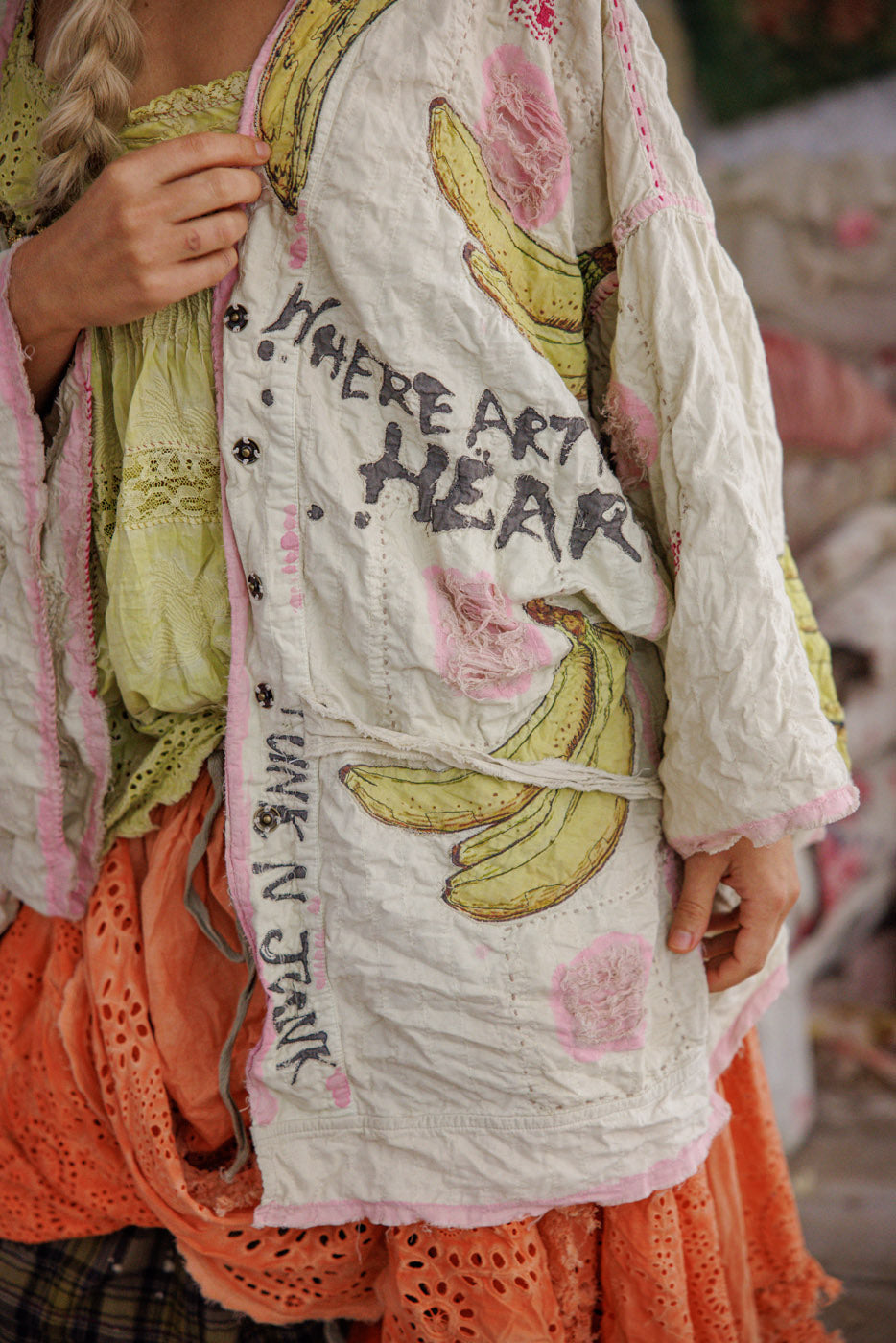 banana funk n junk kimono