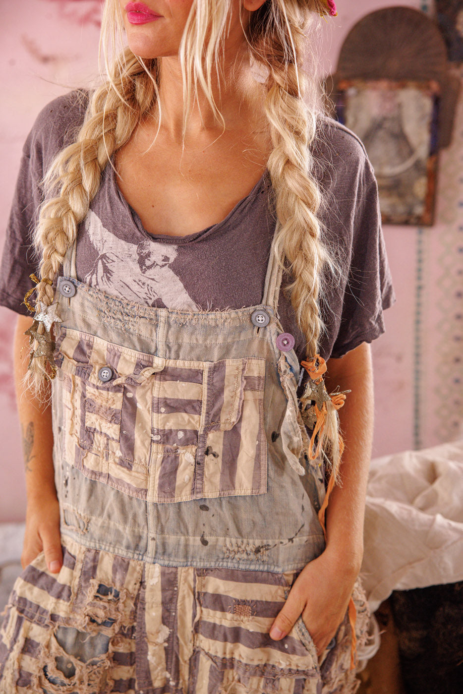 patchwork frankie overalls