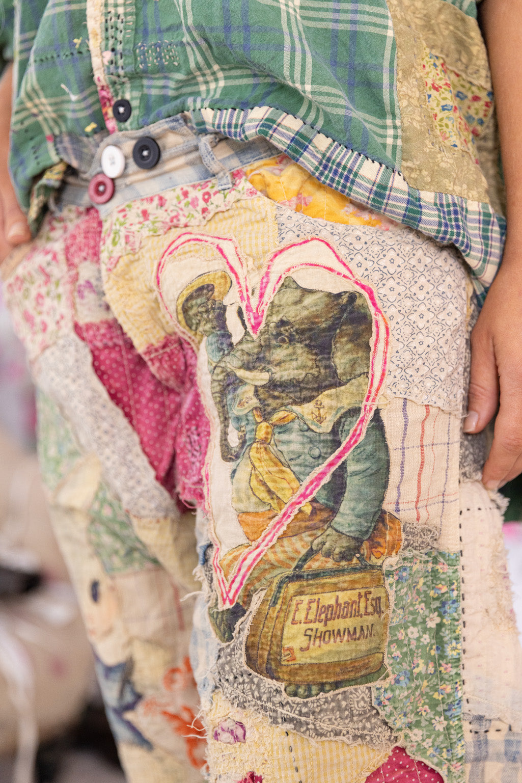 patchwork miner pants