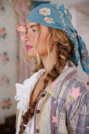 Embroidered Drori Tassel Scarf
