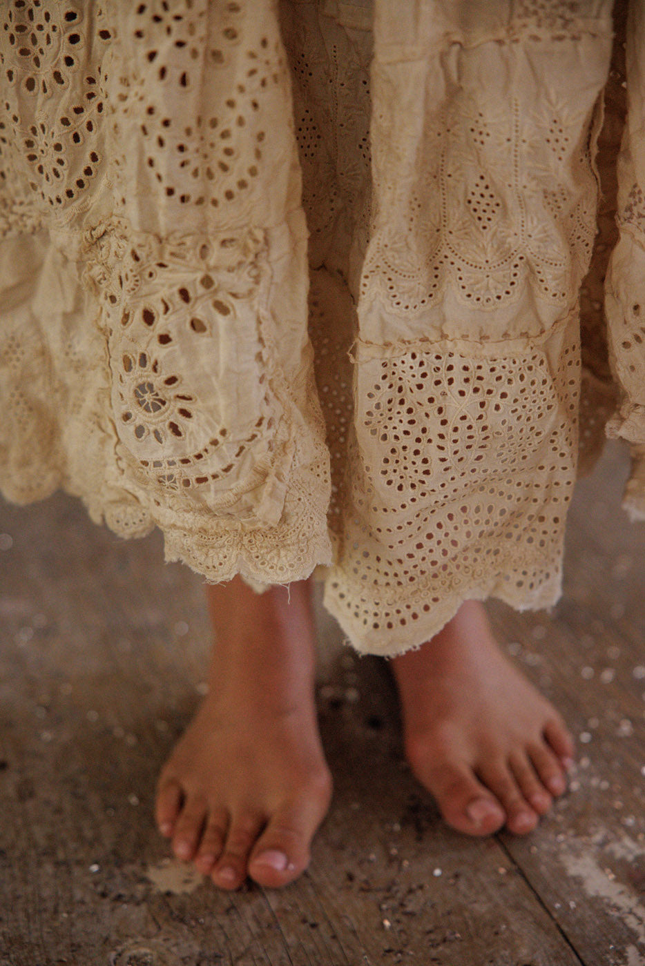 eyelet patchwork pissarro skirt