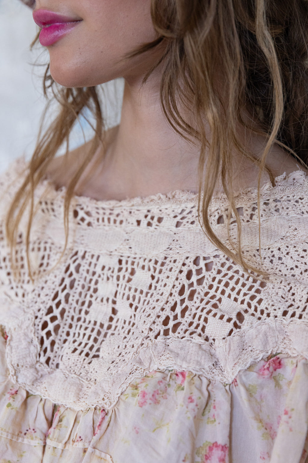 crochet yoke keira blouse