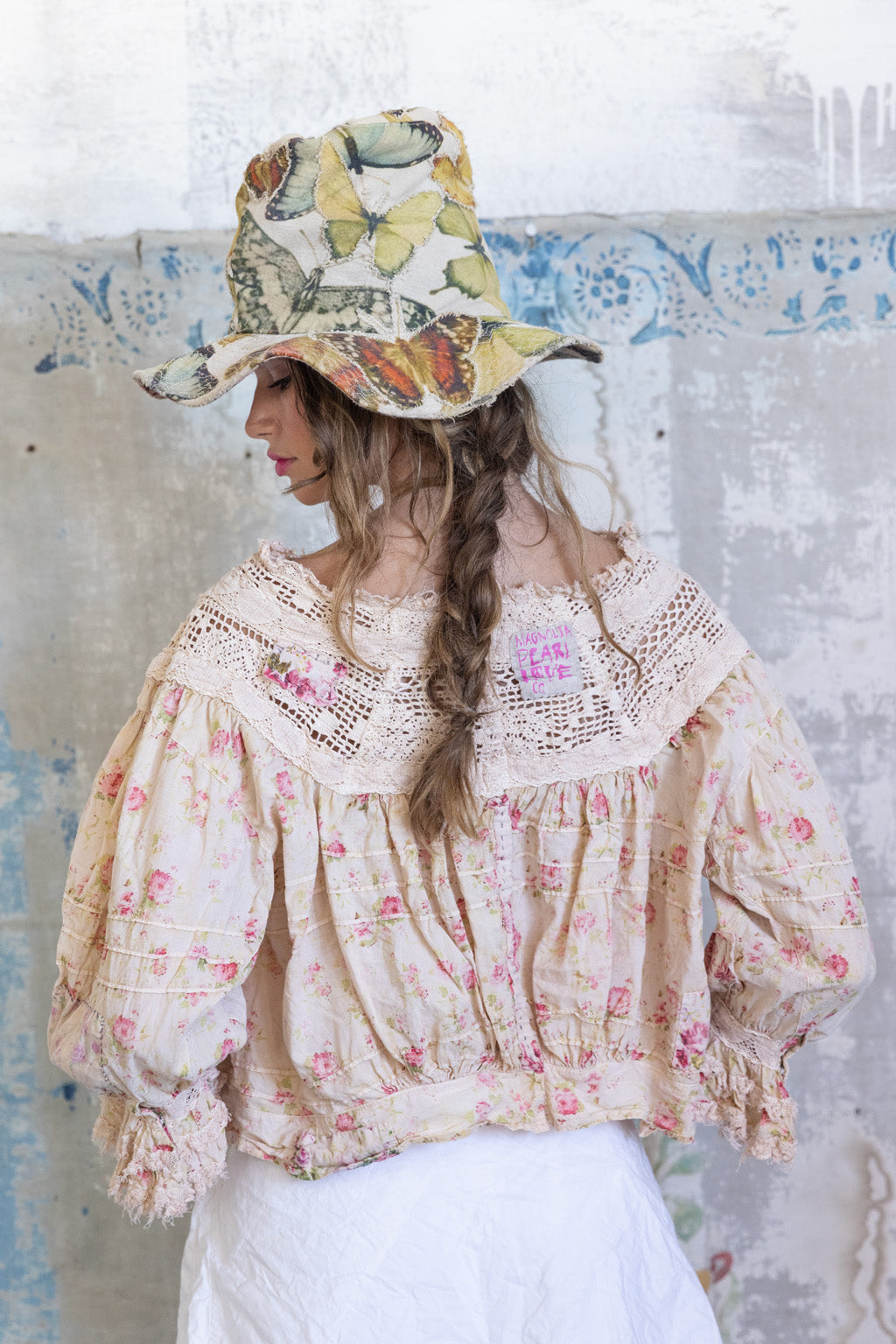 crochet yoke keira blouse