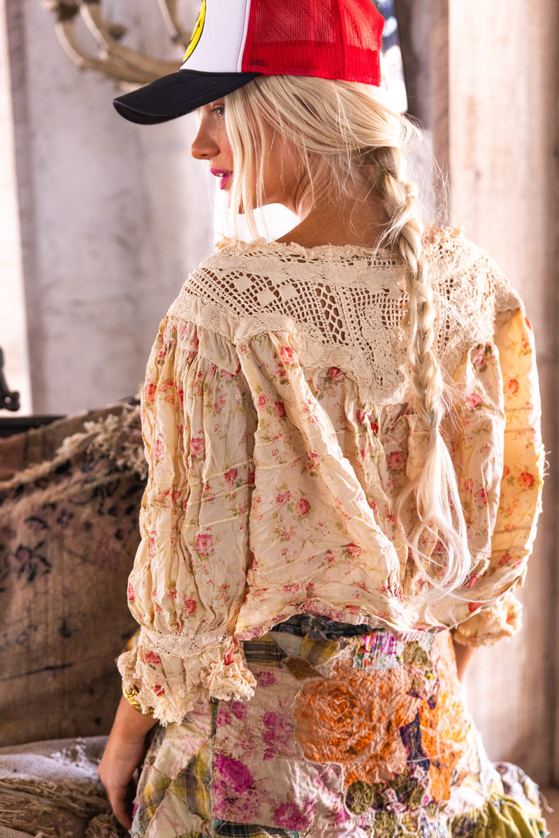 crochet yoke keira blouse