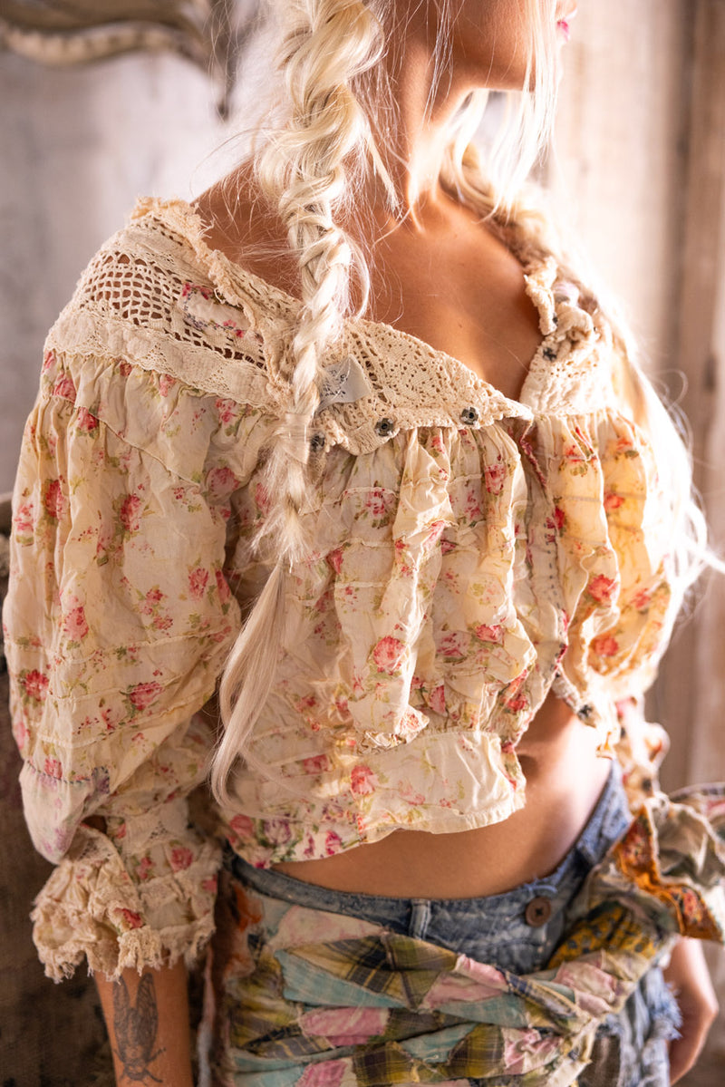 crochet yoke keira blouse