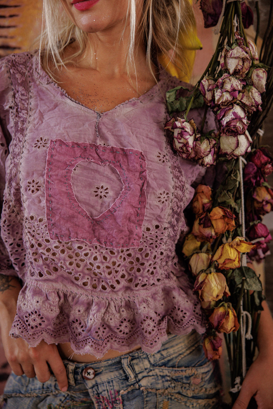 eyelet rosemary blouse
