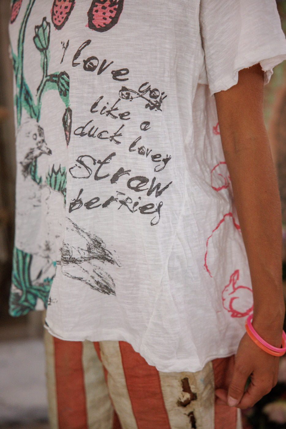 ducks love strawberries tee