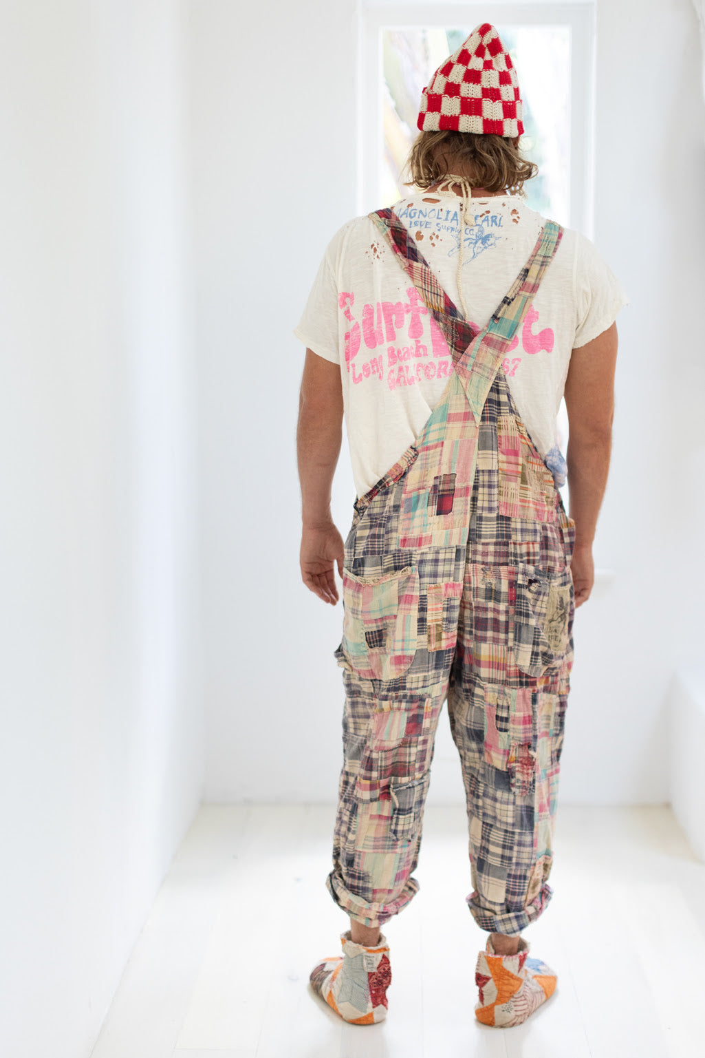 patchwork love overalls