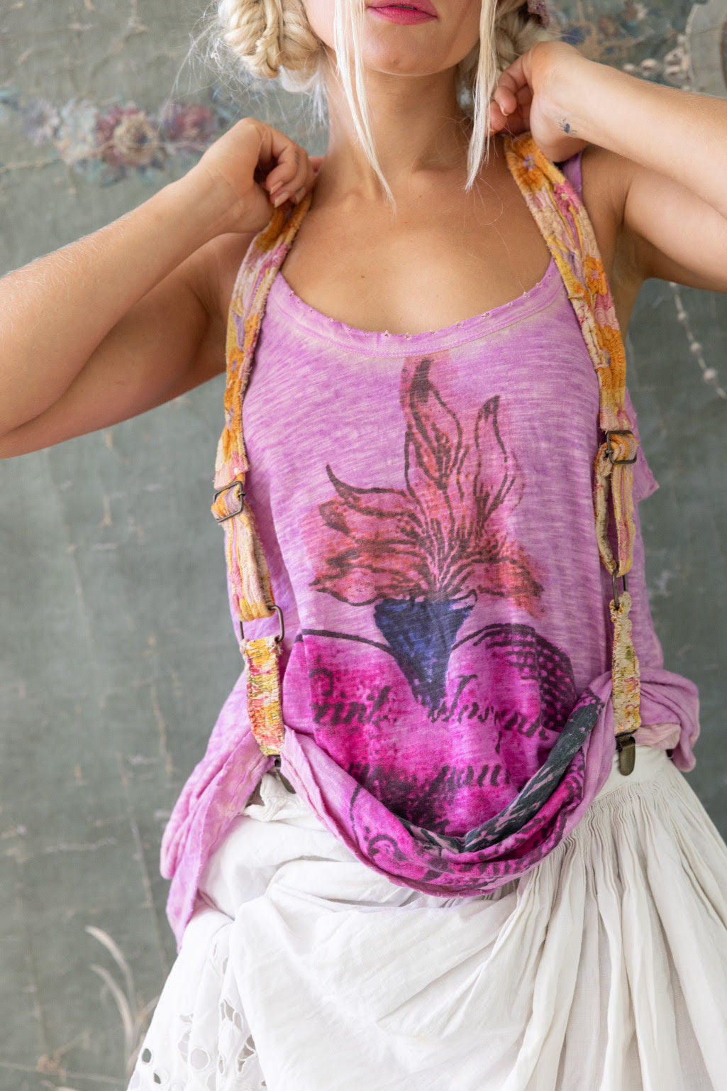 floral shae suspenders