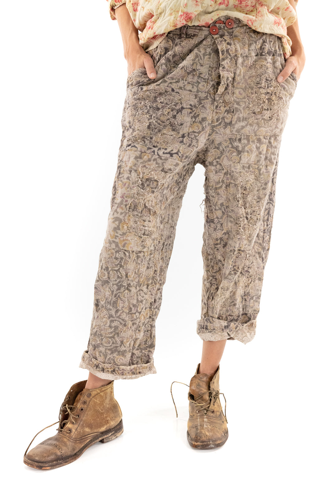 block print provision trousers