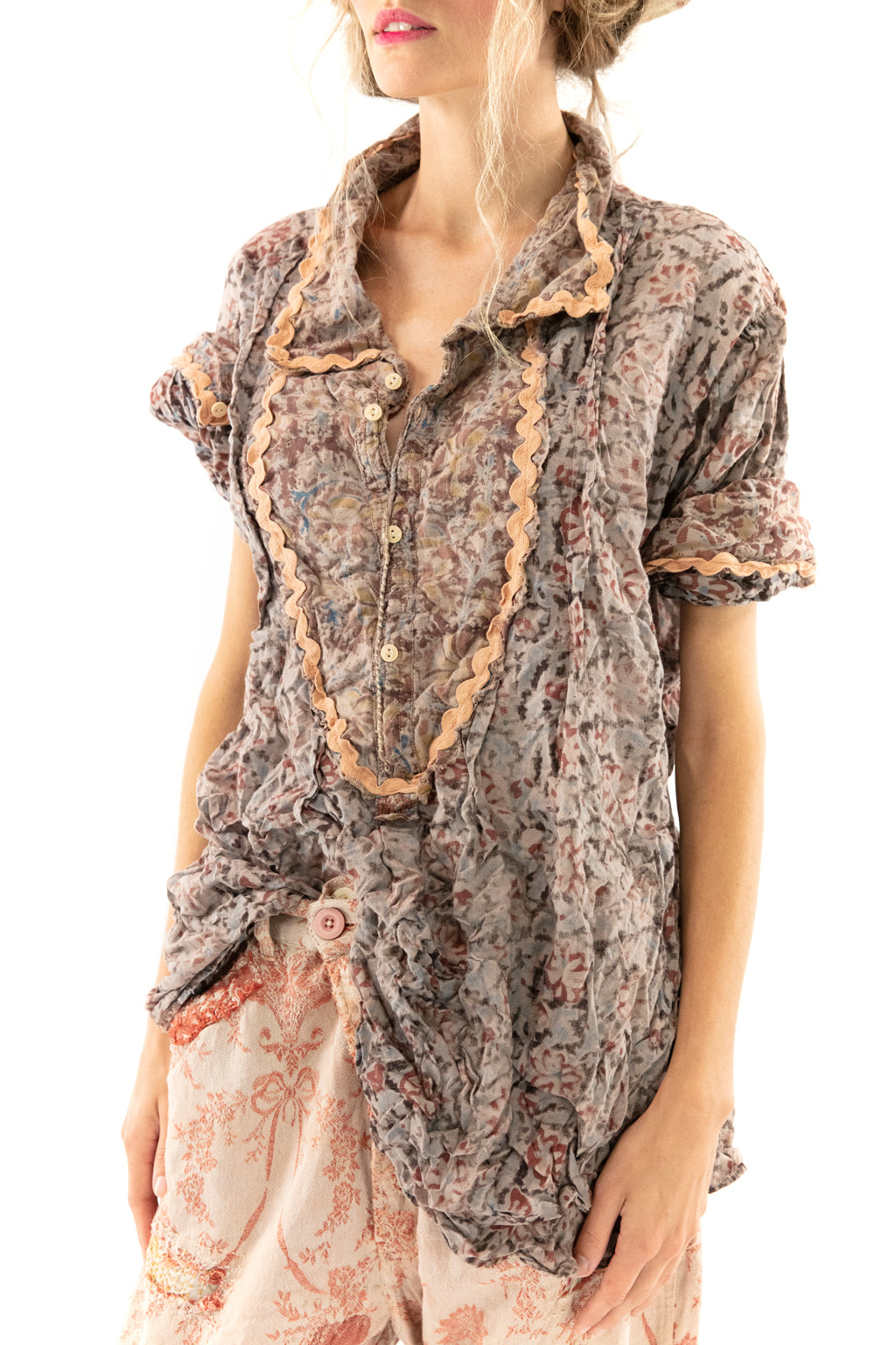block print tora shirt