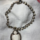 carved bone heart necklace with trade beads