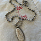 carved bone guadalupe beaded necklace