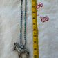 silver donkey turquoise beaded necklace