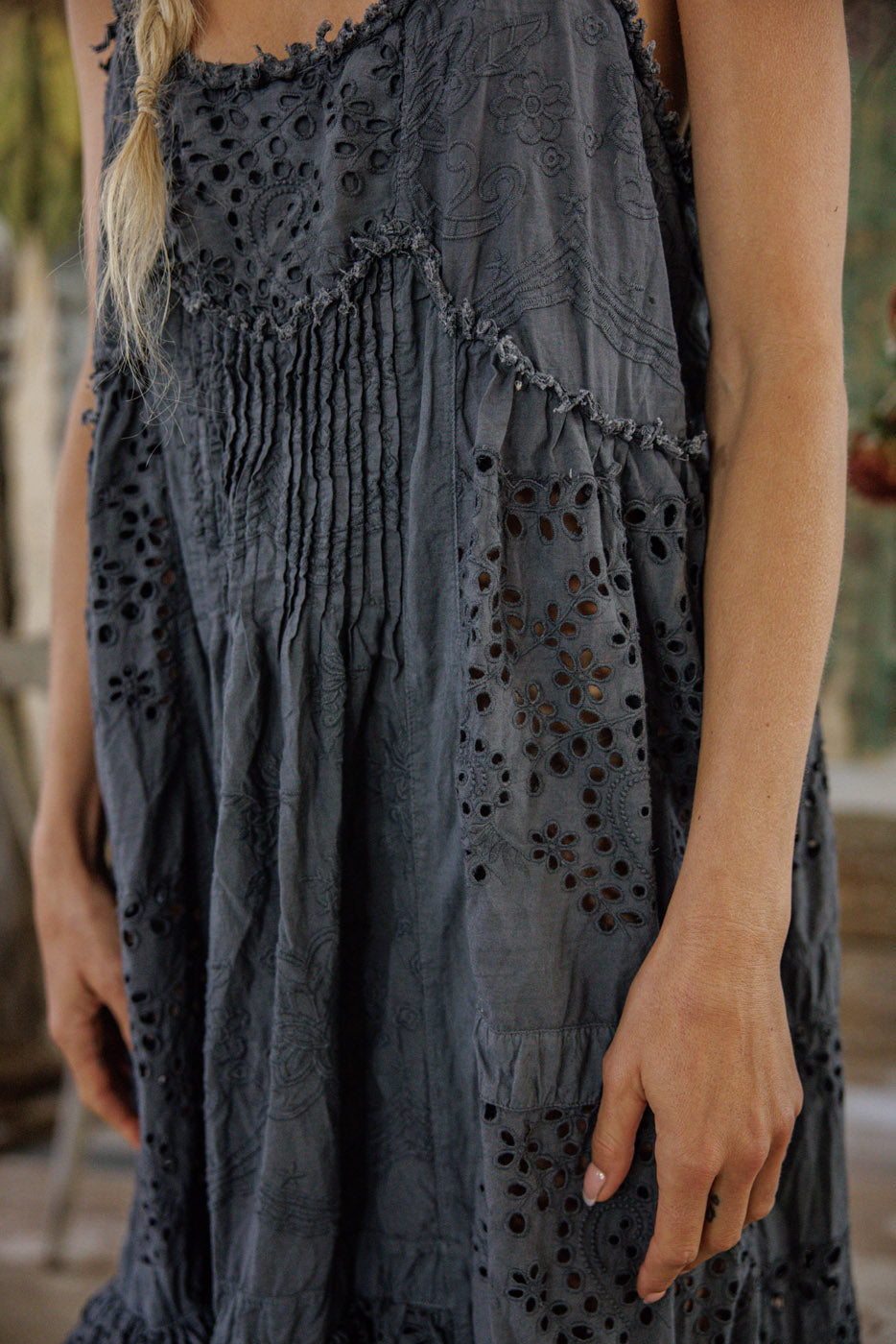 eyelet embroidered esti cami dress