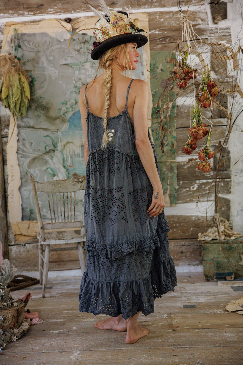 eyelet embroidered esti cami dress