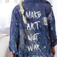 paint splatter tancy coat in