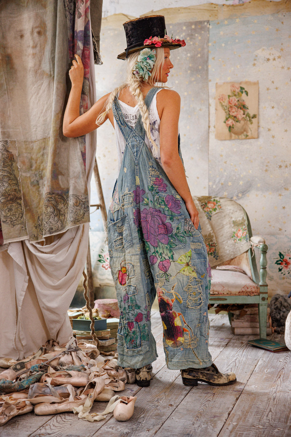 night garden benjamin wide leg overalls