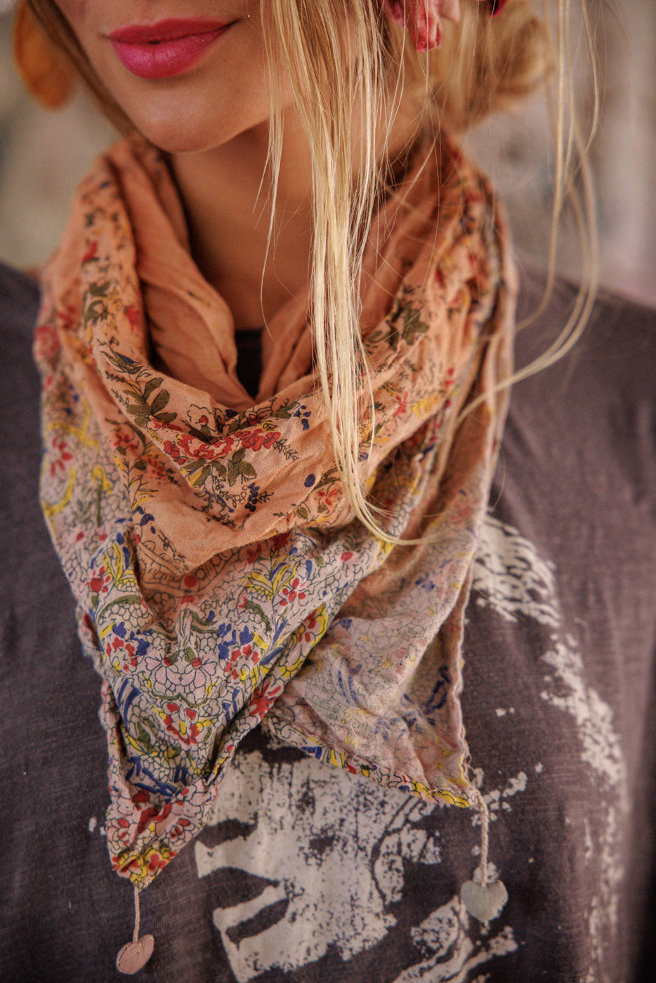 agathe french floral scarf