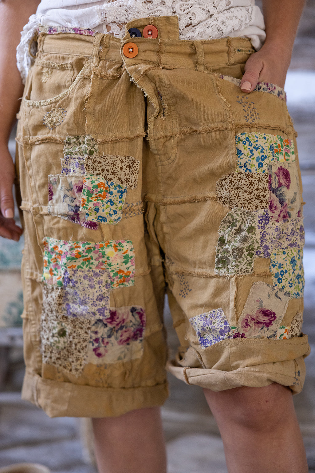 patchwork miner shorts