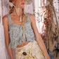 olive eyelet ruffle cami