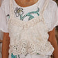 olive eyelet ruffle cami